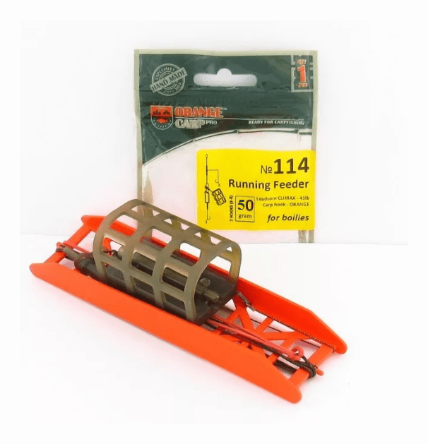 Монтаж карповый LIFE ORANGE Running Feeder №114 50гр 2 hook #4