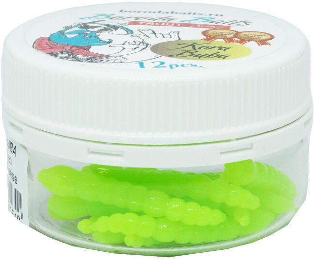 Силикон приманка BORODA BAITS Kora Buba SS 35мм 0.7гр Шартрез Сыр 12шт/уп