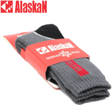 Носки ALASKAN grey/black р.M (35-39) ATWS-GR-M
