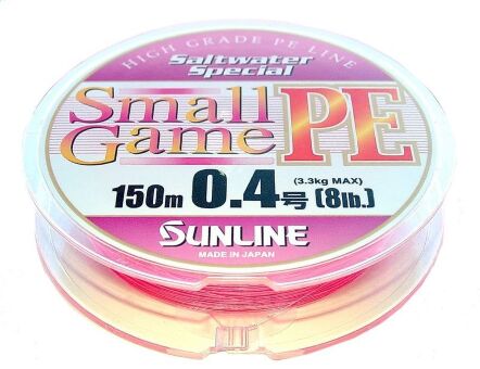 Плетёный шнур SUNLINE Small Game PE New 150м #0.3/0.090мм 2.1кг розовый Плетёный шнур SUNLINE Small Game PE New 150м #0.3/0.090мм 2.1кг розовый