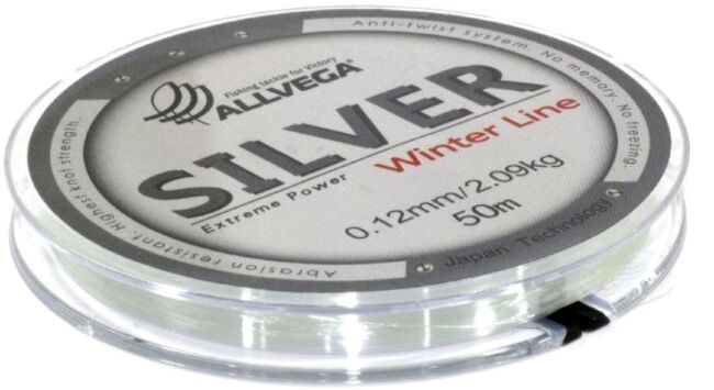 Леска монофил ALLVEGA Silver 50м 0,12мм 2,09кг серебристая