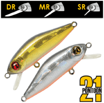 Воблер PONTOON21 CrackJack 38SP-DR 38мм 2.6гр 1.0-1.4м 222 Doublet 2