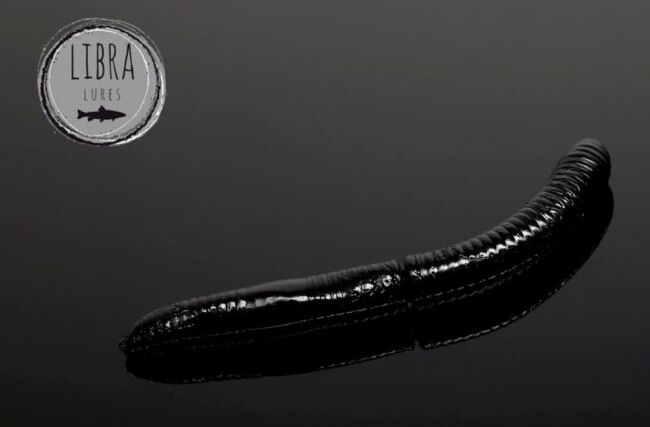Приманка LIBRA LURES Fatty D'Worm 75 # 040 Black 75мм Сыр 8шт/уп