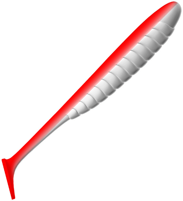 Виброхвост ZUB Bleak 90мм цвет 039 красно-белый 5шт/уп