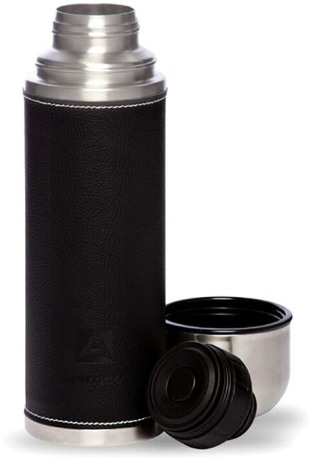 Термос АРКТИКА 108-1000 с узким горлом с кожаной вставкой 1.0л чёрный