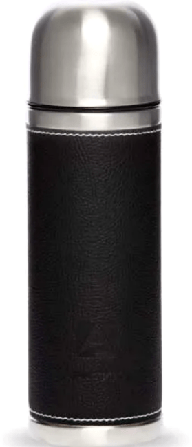 Термос АРКТИКА 108-1000 с узким горлом с кожаной вставкой 1.0л чёрный