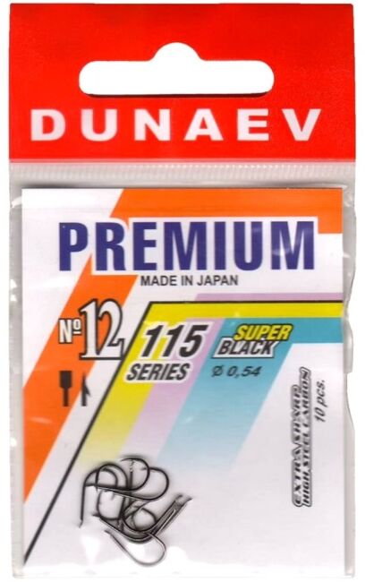 Крючок DUNAEV Premium 115 #12 Ø0.54мм 10шт/уп Крючок DUNAEV Premium 115 #12 Ø0.54мм 10шт/уп