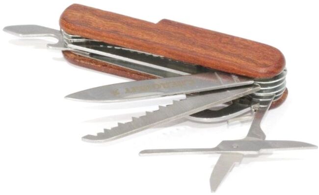 Мультитул СЛЕДОПЫТ 11 предметов, деревянная ручка PF-MT-12