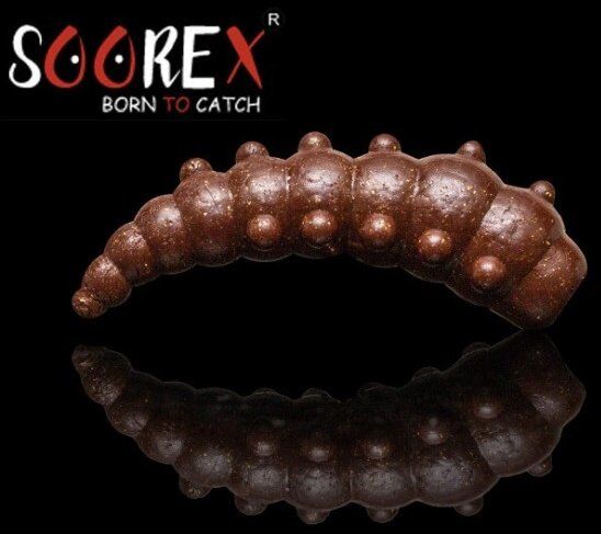 Силиконовая приманка SOOREX PRO Major 36мм 1.1гр Сыр #131 Коричневый/ Brown 6шт/уп