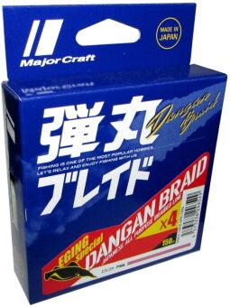 Шнур плетеный MAJOR CRAFT Dangan Braid Eging Special X4 #0.4/0.07мм 150м до 3.2 кг (pink) Шнур плетеный MAJOR CRAFT Dangan Braid Eging Special X4 #0.4/0.07мм 150м до 3.2 кг (pink)