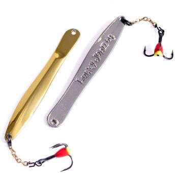 Блесна вертикальная зимняя Lucky John WALLE с цепочкой и тройником  60мм GS блистер Блесна вертикальная зимняя Lucky John WALLE с цепочкой и тройником  60мм GS блистер