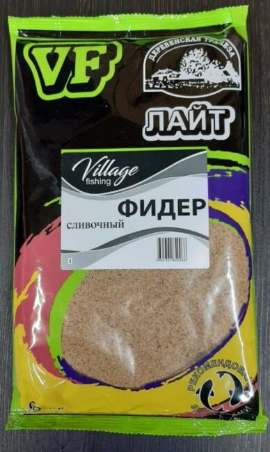 Прикормка VILLAGE FISHING Лайт Фидер сливочный 0,9кг Прикормка VILLAGE FISHING Лайт Фидер сливочный 0,9кг