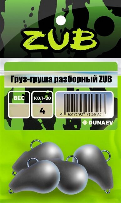 Груз ZUB Груша разборная 22гр. 4шт/уп