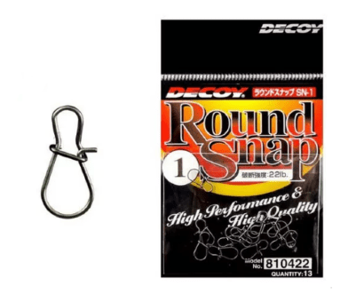 Застежка DECOY Round Snap SN-1 №1 22lb/10кг черный 13шт/уп (810422)