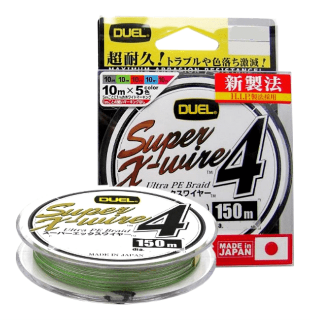 Плетёный шнур Duel PE Super X-Wire 4 150m #0.6/0.13мм 5.4кг 5Color H3585