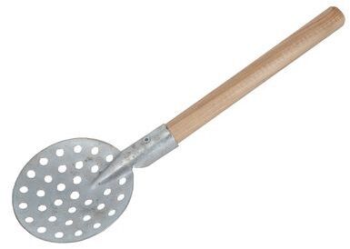 Черпак-шумовка металл оцинковка с деревянной ручкой Ф95*350