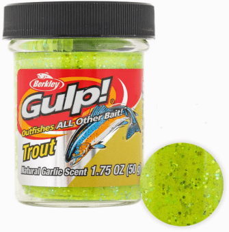 Паста форелевая Berkley Powerbait Gulp! Natural Garlic Scent (50г) Chunky Chartreuse 1203180