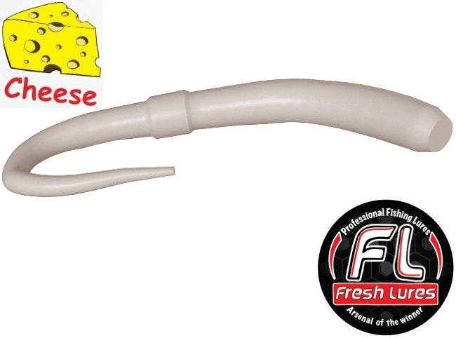Силиконовая приманка FRESH LURES FlipWorm 3.1”/77мм Сыр #104 10шт/уп