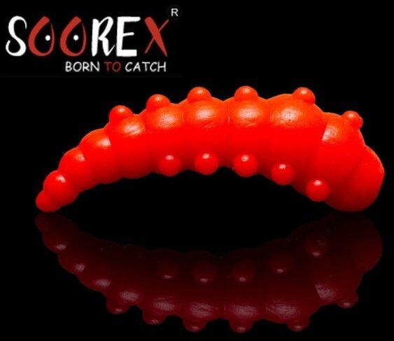 Силиконовая приманка SOOREX PRO Major 42мм 1.9гр Сыр #132 Красный/Red 6шт/уп