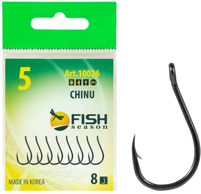 Крючок FISH SEASON Chinu-Ring №5 колечко черный 8шт/уп 10026-05F