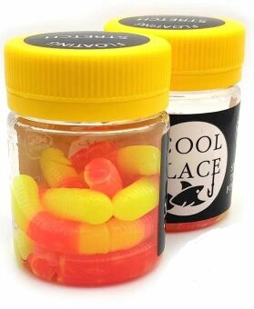 Силиконовая приманка COOL PLACE  Buk Floating Stretch 6.5см" Сыр #16 Желтый/Красный 7шт/уп Силиконовая приманка COOL PLACE  Buk Floating Stretch 6.5см" Сыр #16 Желтый/Красный 7шт/уп