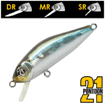 Воблер PONTOON21 CrackJack 38SP-DR 38мм 2.6гр 1.0-1.4м 005 Crash HG Wakasagi