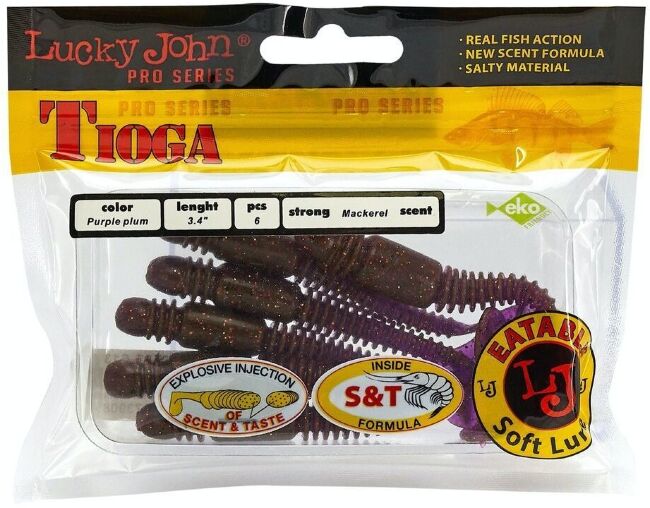 Виброхвост LUCKY JOHN Pro Series Tioga 3.4" 86мм #S13 6шт/уп 140127-S13