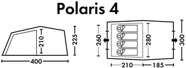 Палатка кемпинговая "Polaris 4" Синий/Серый Палатка кемпинговая "Polaris 4" Синий/Серый