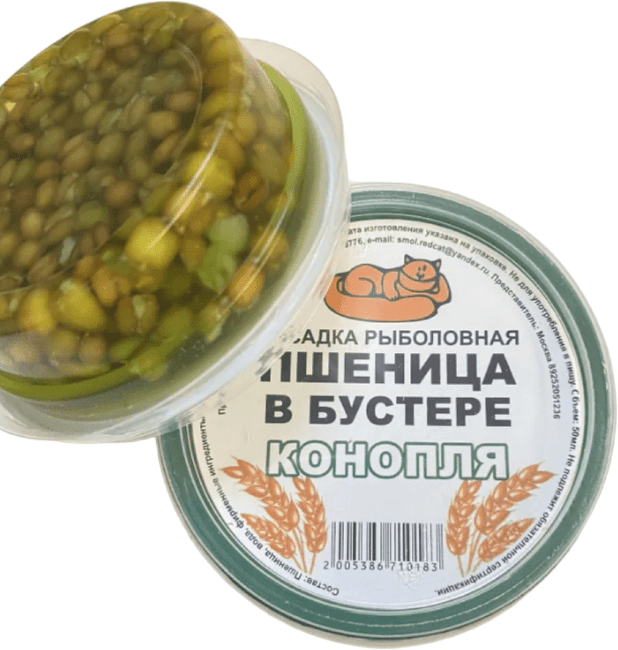 Насадка рыболовная РЫЖИЙ КОТ Пшеница в бустере Конопля 30мл Насадка рыболовная РЫЖИЙ КОТ Пшеница в бустере Конопля 30мл