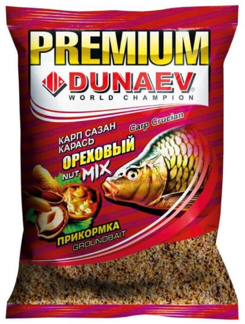 Прикормка DUNAEV Premium 1кг Карп-Сазан Ореховый Микст