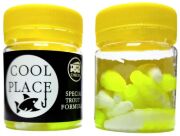 Силиконовая приманка COOL PLACE Maggot Stretch 1.6" Сыр #09 Белый/Желтый 10шт/уп