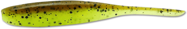 Слаг KEITECH Shad Impact 3" #401 Green Pumkin / Chartreuse 7.5см 2.3гр 10шт/уп