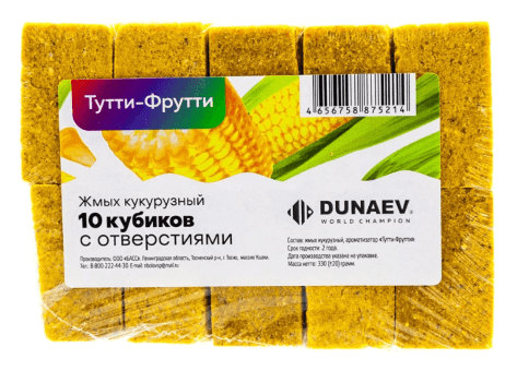 Жмых DUNAEV кукурузный Тутти-Фрутти 300гр 10шт/уп