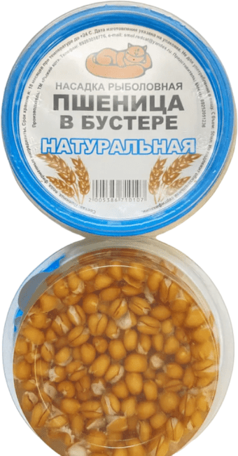 Насадка рыболовная РЫЖИЙ КОТ Пшеница в бустере Натуральная 30мл Насадка рыболовная РЫЖИЙ КОТ Пшеница в бустере Натуральная 30мл