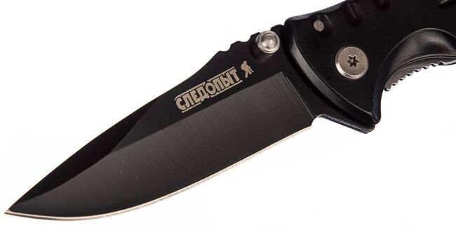 Нож туристический СЛЕДОПЫТ с зажимом, клинок 75 мм PF-PK-14