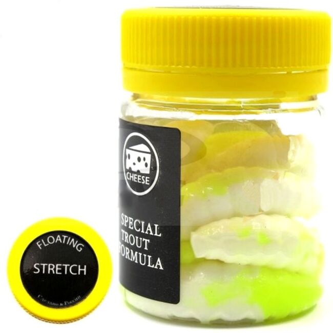 Силиконовая приманка COOL PLACE Maggot Stretch 1.6" Сыр #10 Белый/Шартрез 10шт/уп