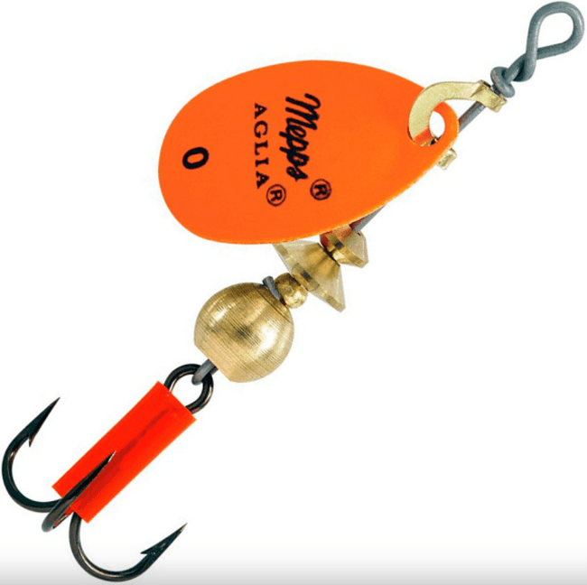 Блесна вращающаяся MEPPS Aglia Fluo Orange №0 2,5гр