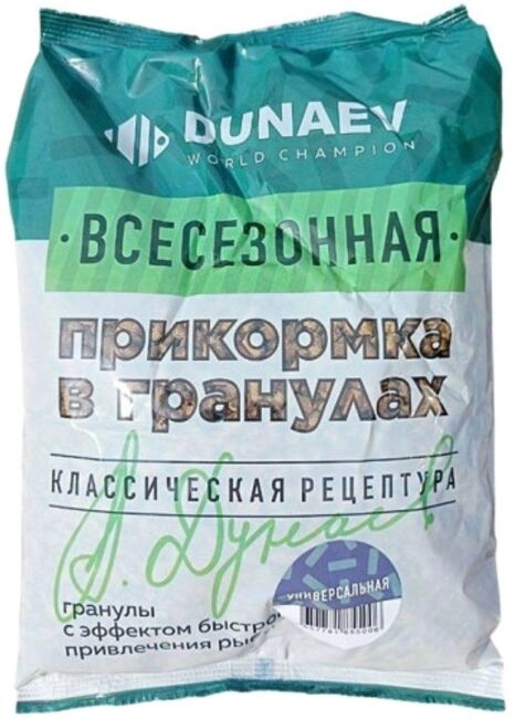 Прикормка всесезонная  DUNAEV гранулы Универсальная 0.75 кг