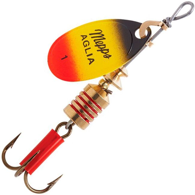 Блесна вращающаяся MEPPS Aglia Furia (черн/желт/красн) №3 6.5г