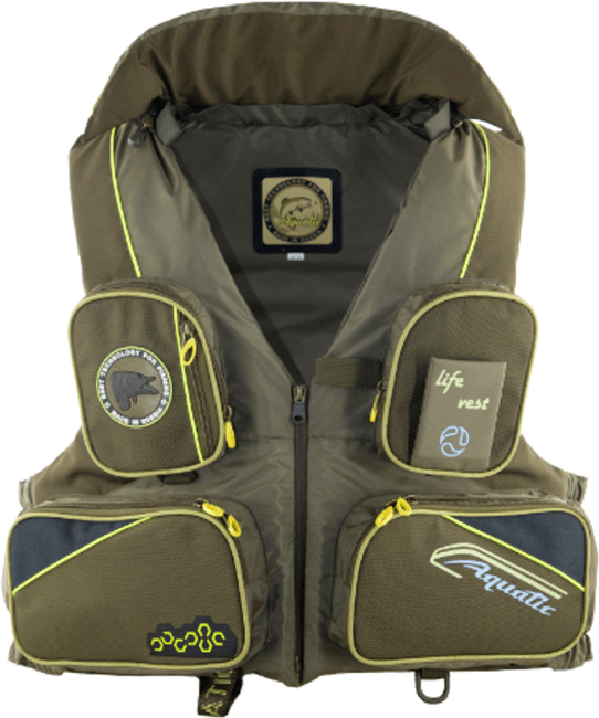 Жилет страховочный AQUATIC ЖС-01Х цв.: хаки р-р:48-50