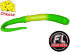 Силиконовая приманка FRESH LURES FlipWorm 3.1”/77мм Сыр #403 10шт/уп
