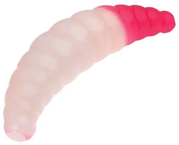 Силиконовая приманка COOL PLACE Maggot Stretch 1.6" Сыр #11 Белый/Розовый 10шт/уп