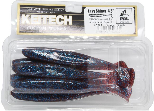 Виброхвост KEITECH Easy Shiner 4.5" EA#03 Grape 11см 7.5гр 6шт/уп