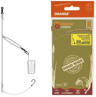 Монтаж фидер ORANGE Петля Гарднера Cage Feeder №57 50гр 1 hook #12 MF5750 Монтаж фидер ORANGE Петля Гарднера Cage Feeder №57 50гр 1 hook #12 MF5750