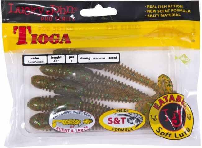 Виброхвосты съедоб. искусст. LJ Pro Series TIOGA 4.5" 114мм #PA19 5ш/уп