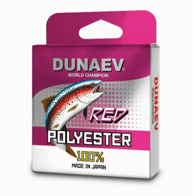 Леска монофил DUNAEV Polyester RED 100м 0.148мм 1.92кг красная