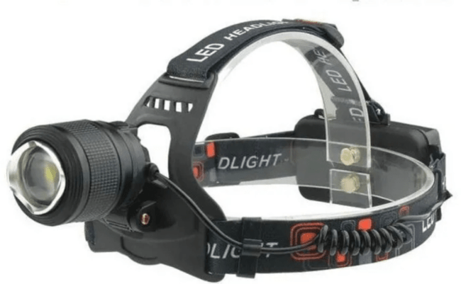 Фонарь налобный YYC-2199-1 с Жёлтым свечением, 2 аккум., 2 зарядки