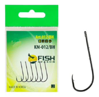 Крючок FISH SEASON KM012 Baitholder №10 колечко черный 8шт/уп 012/BH-10F Крючок FISH SEASON KM012 Baitholder №10 колечко черный 8шт/уп 012/BH-10F