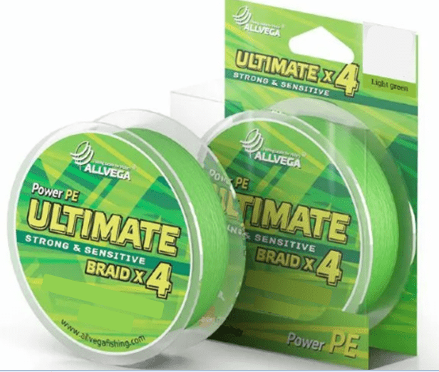 Плетёный шнур ALLVEGA Ultimate 92м 0.26мм 17.3кг светло-зеленый