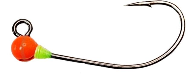 Джиг-головка вольфрам HIKO Round Magic крючок: MG-3 №6, 0.80гр, #Оранжевый 3шт/уп